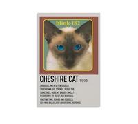 YRWOERHWER Blink-182 - Póster de gato de Cheshire para pared, lienzo moderno y estético, pintura para decoración de sala de estar, dormitorio, 20 x 30 cm, estilo sin marco