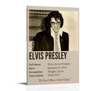YRWOERHWER Póster de Elvis Presley para pared, lienzo moderno, estético, decoración artística para sala de estar, dormitorio, 30 x 45 cm, estilo marco