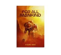 YRWOERHWER Póster de pared con texto en inglés "For All Mankind", póster de lienzo moderno y estético para decoración de sala de estar, dormitorio, 40 x 60 cm, estilo sin marco