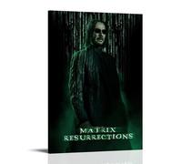 YRWOERHWER Póster de The Matrix Resurrections para pared, lienzo moderno, estético, decoración para sala de estar, dormitorio, 50 x 75 cm, estilo marco