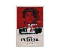 YRWUIERHRUE Ayrton Senna - Póster estético para pared, lienzo, vintage, pintura decorativa para sala de estar, dormitorio, decoración de 30 x 45 cm, estilo sin marco