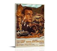 YRWUIERHRUE Goldfinger - Póster estético para pared, lienzo vintage, pintura decorativa, para sala de estar, dormitorio, decoración de 30 x 45 cm, estilo marco