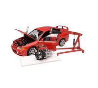 YRXIAO 1 18 Adornos Metálicos Azules para Mitsubishi EVO4 IV De Cuarta Generación Modelo Completo Coche Piezas Aleación(Red)