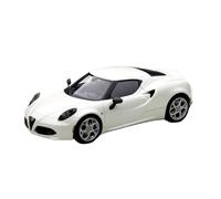 YRXIAO 1:18 Alfa Romeo 4C Blanco Metalizado Modelo A Escala Colección De Superdeportivo Adorno Escritorio(White)