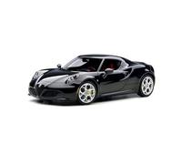 YRXIAO 1:18 Alfa Romeo 4C Blanco Metalizado Modelo A Escala Colección De Superdeportivo Adorno Escritorio(Black)