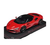 YRXIAO 1 18 para Ferrari SF90 Stradale Colección De Modelos Resina Coches Deportivos Adornos Clásicos Vehículos Fundidos(Red and Black Top)