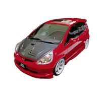 YRXIAO 1 18 para Honda Fit Modelo De Coche Modificado Mugen Honda Jazz Miniatura Colección Hobby Plata(Red)