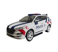 YRXIAO 1:18 para Hyundai Tucson Coche De Policía Singapur SPF Modelo Colección para Adultos Miniatura Adornos Escena