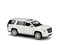 YRXIAO 1 24 para Cadillac Escalade SUV Simulación Aleación De Zinc Tirar hacia Atrás Modelo De Coche Adulto Carnaval Artesanía Decoración(White)