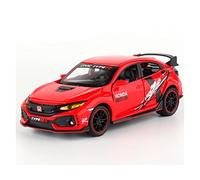 YRXIAO 1 32 para Honda Civic Type-R Modelo Aleación Fundición Presión Exhibición Colección Coche Juguete Niños Regalo Coche Exquisita Artesanía Decoración(Rojo)