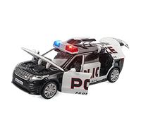 YRXIAO 1 32 para Land Rover Coche Policía Aleación Fundición Presión Modelo Colección Coches Pantalla Niño Juguete Coche Artesanía Decoración