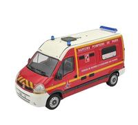 YRXIAO 1:43 Furgoneta De Rescate De Aleación Modelo De Coche De Juguete Adornos Rojos Vehículo De Colección