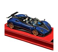 YRXIAO 1:43 para Coleccionistas Adultos del Pagani Zonda Cinque Roadster Modelo Estático De Resina Color Azul(Dark Blue)
