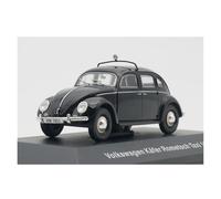 YRXIAO 1:43 para Volkswagen Rometsch Taxi 1953 Volkswagen Beetle Modelo Coche Adorno Negro Exquisita Artesanía Decoración