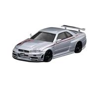 YRXIAO 1:64 Modelo A Escala De Coche Nissan NISMO R34 GT-R Z-Tune Aleación Adorno Escritorio