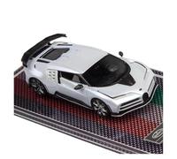 YRXIAO 1:64 para Bugatti Centodieci 110 Edición Conmemorativa Superdeportivo Modelo De Resina Adorno Plateado(White)