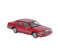 YRXIAO 1:64 para Lincoln Town Car 1992 Adornos De Aleación Modelo Coche Clásico Metal Fundido Rojo