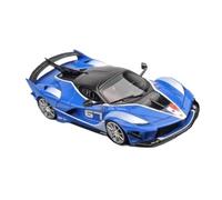 YRXIAO 1:64 para Maqueta De Coche Ferrari FXX-K-EVO Resina Adorno Conmemorativo Metal Plateado(Blue)