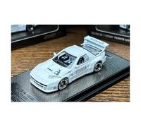 YRXIAO 1:64 para Mazda RX7 FC3S Rocket Bunny PANDEM Adornos De Podio Blancos Modelo De Coche De Aleación De Recuerdo Exquisita Artesanía Decoración