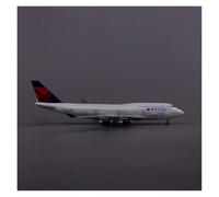 YRXIAO Adornos De Avión De Pasajeros Delta De 47 Cm con Ruedas Y Luces para El Modelo B747-400 Aficionados Militares(with Light)