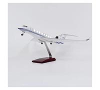 YRXIAO Avión De Resina De 47 Cm para Gulfstream G650ER G650 G-650 Modelo Coleccionable Juguete para Entusiastas De La Aviación Aficionados Militares(with Light)