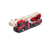 YRXIAO Camión Bomberos con Escalera Retráctil A Escala 1/64 Modelo A Aleación Colección Simulación Coche Souvenir para Adultos