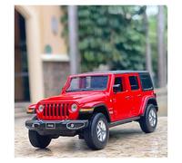YRXIAO Coche De Aleación Estática 1 32 para Jeep Jeep Sahara Wrangler Amortiguador De Dirección De Seis Vueltas Sonido Y Luz Coche De Juguete De Colección Exquisita Artesanía Decoración
