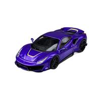 YRXIAO Coche De Aleación Estática Ferrari Novitec 488 Pista - Coche De Aleación Fundido A Presión A Escala 1/64 Colección De Juguetes Conmemorativos Exquisita Artesanía Decoración