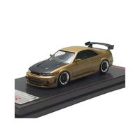 YRXIAO Colección De Modelos Coches Resina Nissan GTR R33 Z-Tune 1 64 Adornos Dorados En Miniatura