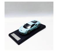 YRXIAO Ferrari F8 Tributo Modelo De Resina Coche Clásico Recuerdo para Adultos Exhibición Estática Colección 1/43 Exquisita Artesanía Decoración(Blue2)