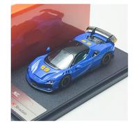 YRXIAO Ferrari SF90 XX Stradale Supercar Hardtop Alloy Car Model Adult Collection(Blue)