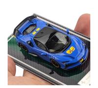 YRXIAO Figura Decorativa Estática Escala 1:64 del Ferrari SF9O XX Stradale Fabricada En Resina Corporativos(Blue)