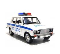 YRXIAO Fundición A Presión 1:24 para Coche Policía Lada 2106 Modelo Coche Estático Aleación Colección Pasatiempos para Adultos