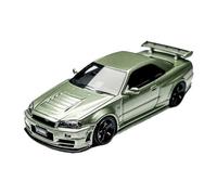 YRXIAO Modelo A Escala 1:64 del GT-R R34 Skyline De Resina para Colección Decoración del Hogar Recuerdos(Green)