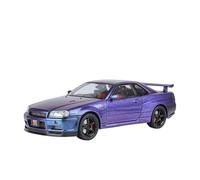 YRXIAO Nissan Skyline GTR R34 - Coche De Juguete Aleación Modificado Escala 1/18 con Sonido Y Luz(Style 5)