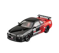 YRXIAO Nissan Skyline GTR R34 - Coche De Juguete Aleación Modificado Escala 1/18 con Sonido Y Luz(Style 1)