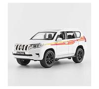 YRXIAO para Prado 1 32 Simulación Diecast Aleación SUV Modelo De Coche Luz Sonido Juguetes Tracción Vehículo Regalos Niños(White)