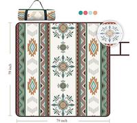 YRXRUS Manta de playa para picnic, 79 x 79 pulgadas, extra grande, gruesa, a prueba de arena, lavable a máquina, impermeable, plegable, de gran tamaño, para camping, parque, viajes, césped