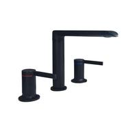 YRYRHX Grifo Mezclador para Lavabo con 3 Orificios, grifos para Lavabo de baño Vintage, grifos giratorios mezcladores para Lavabo Negros con Agua fría y Caliente Household faucets