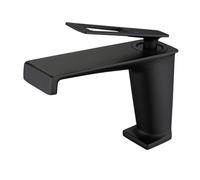 YRYRHX Grifo Mezclador para Lavabo en Cascada, grifos de baño Negros, mezcladores, grifos Monomando para Lavabo de baño, 1 Orificio Household faucets