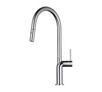 YRYRHX Grifos de Cocina cromados, Mezclador con rociador extraíble, Grifo de Cocina con 1 Orificio, Cabezal rociador, caño Giratorio 360, caño de Cuello de Cisne Household faucets