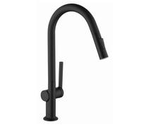 YRYRHX Grifos extraíbles para Fregadero de Cocina, Grifo Monomando para Fregadero de Cocina, Color Negro, con caño Giratorio de Cuello de Cisne Household faucets