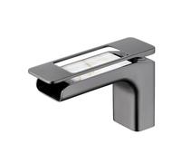 YRYRHX Grifos para Lavabo de baño, grifos mezcladores para Lavabo en Cascada, Color Gris, para Lavabo de baño, frío y Caliente Household faucets