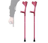 YRYRYW 1 par de muletas de antebrazo de aluminio, muletas de altura ajustable con botón pulsador, muletas ergonómicas con puño abierto para hombres/mujeres, soporta hasta 100 kg/220 libras, decoración