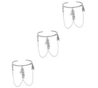 YRYRYW 2 Piezas de Brazalete con Colgante de Cadena de Borla de Hoja geométrica, brazaletes de joyería de, Pulseras, Brazalete de Cadena, Pulsera para la Parte Superior del Brazo, Pulseras de Mujer,