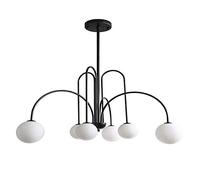 YRYRYW Accesorio de iluminación Colgante nórdico lámpara de Techo de Hierro Industrial de lámpara de Mediados de Siglo para la Sala de Estar del Comedor, lámpara de araña Sputnik-Black. 130 * 100cm