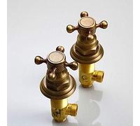 YRYRYW Bathroom Kitchen Basin Mixer Tap Sink Faucet 2 Handles 3Pcs Gold Bathroom Basin Faucet Bathtub Tap-Chrome Polish Household faucets