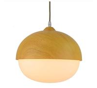 YRYRYW Café Restaurant Bar,Personality Creative Wood Grain Nut Chandelier,E27 Nordic Concise Japanese Glass Lamp-Wood A款 Household faucets