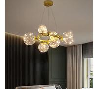 YRYRYW Candelera de Vidrio de Frijoles mágicos concisos, lámpara nórdica de oórdico LED, lámpara de Gato mágico de la luciérnaga, lámparas de Comedor de la Sala de Estar del Dormitorio. Household