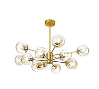 YRYRYW Candeliers de Hierro Forjado Industrial Industrial Vintage, lámparas de araña Sputnik de Glass Globe Globe, a Mediados de Siglo Durante la luz, para la Sala de Estar del Dormitorio, E27 Jane